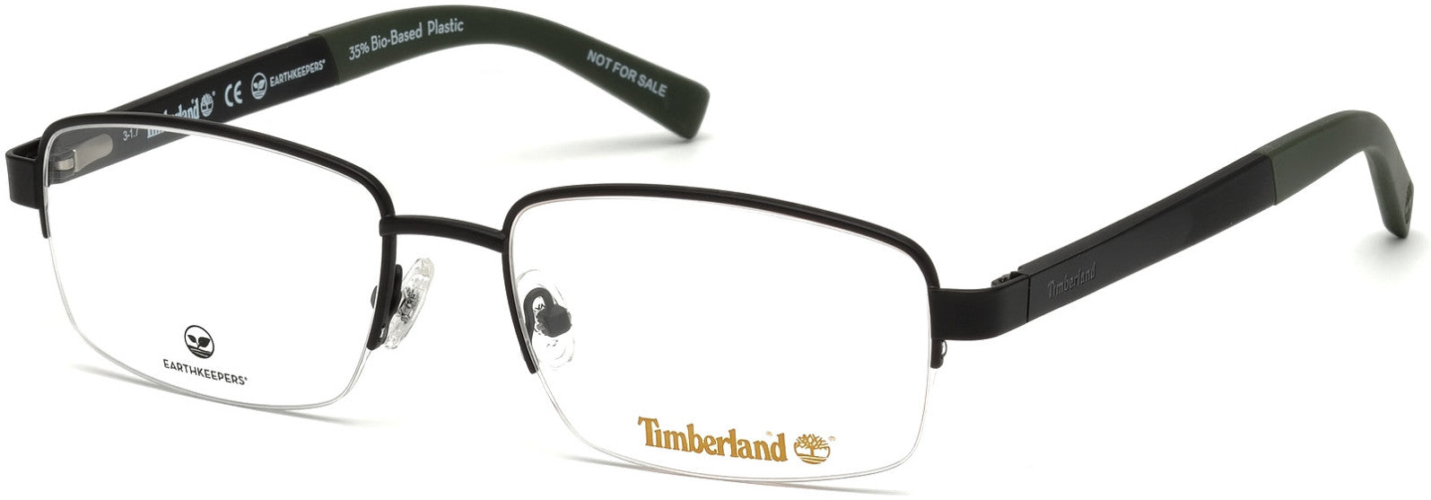 Timberland TB1588 Rectangular Eyeglasses 002-002 - Matte Black