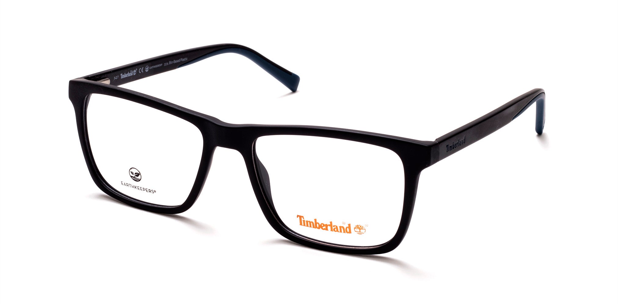 Timberland TB1596 Rectangular Eyeglasses 005-005 - Black