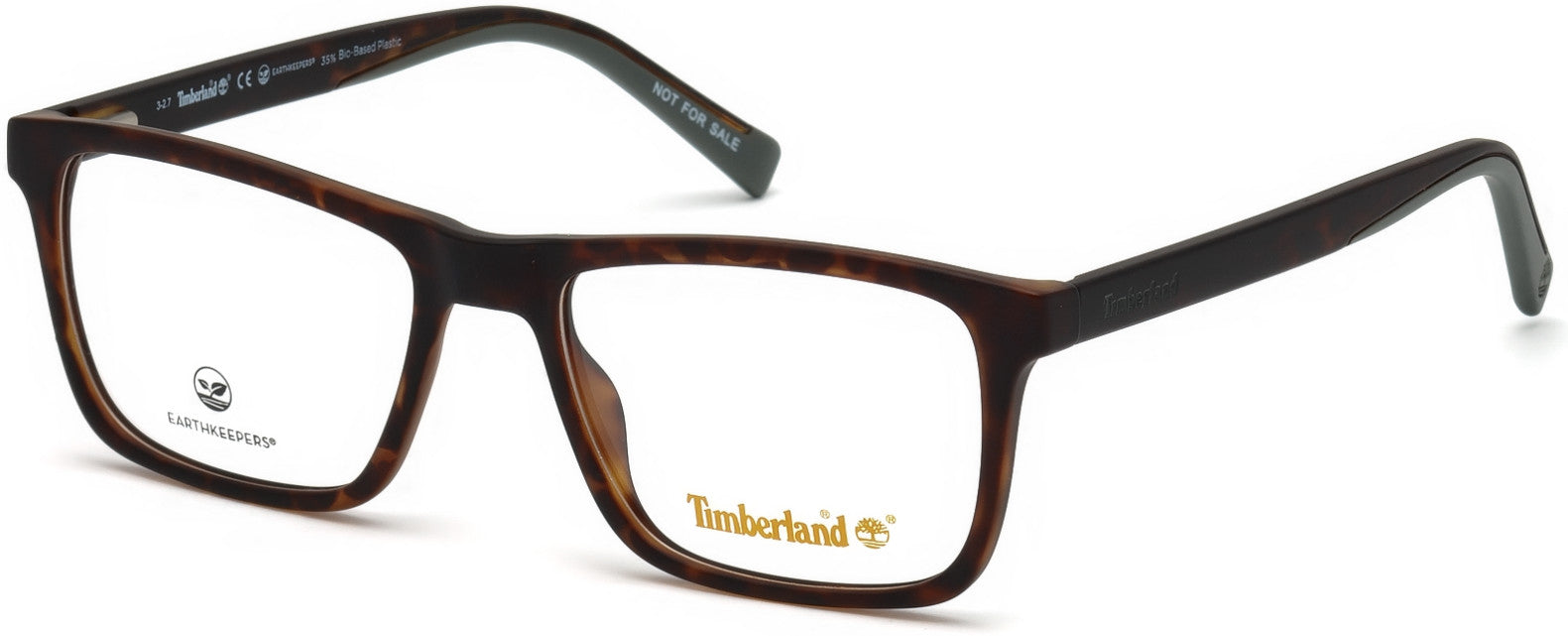 Timberland TB1596 Rectangular Eyeglasses 052-052 - Dark Havana