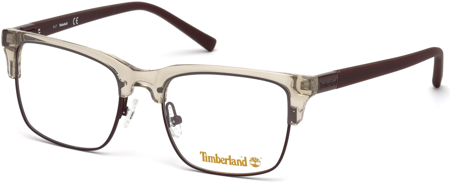Timberland TB1601 Rectangular Eyeglasses 057-057 - Shiny Beige