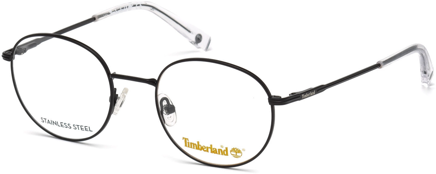 Timberland TB1606 Round Eyeglasses 002-002 - Matte Black