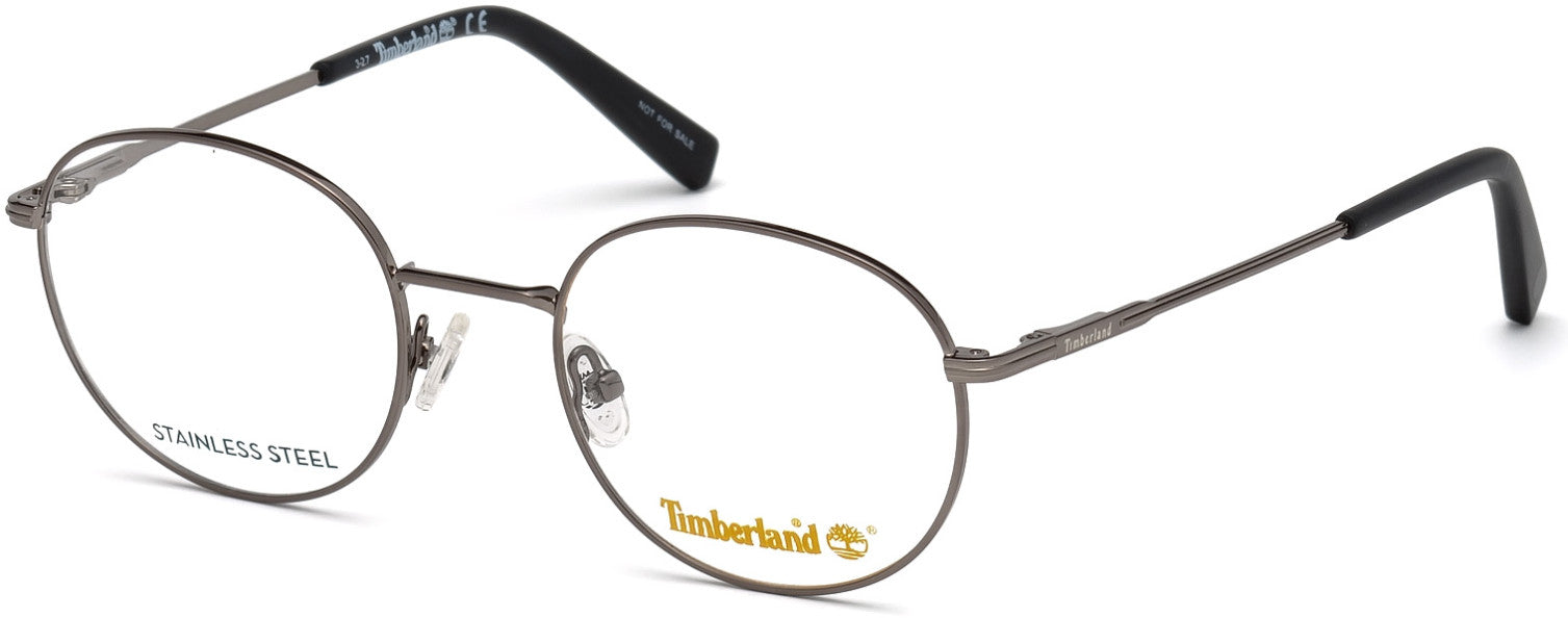 Timberland TB1606 Round Eyeglasses 008-008 - Shiny Gunmetal