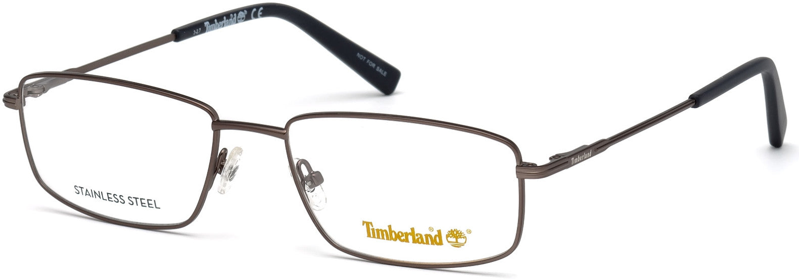 Timberland TB1607 Rectangular Eyeglasses 009-009 - Matte Gunmetal