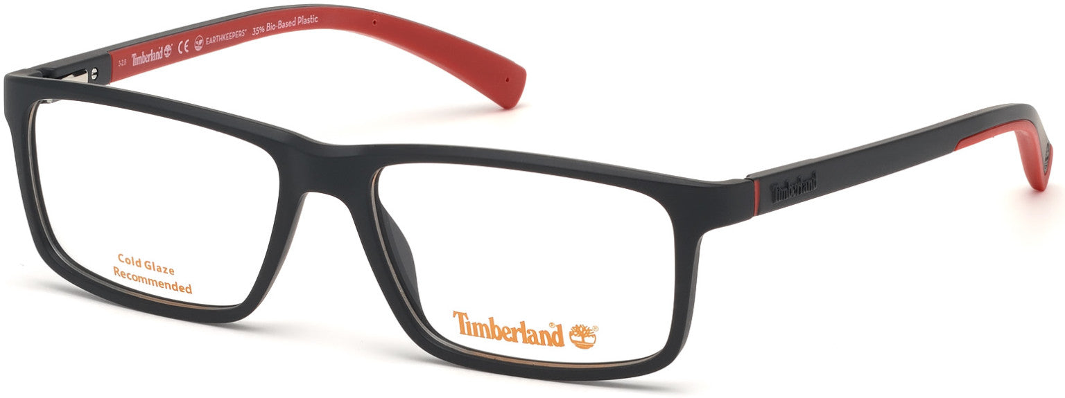 Timberland TB1636 Rectangular Eyeglasses 002-002 - Matte Black