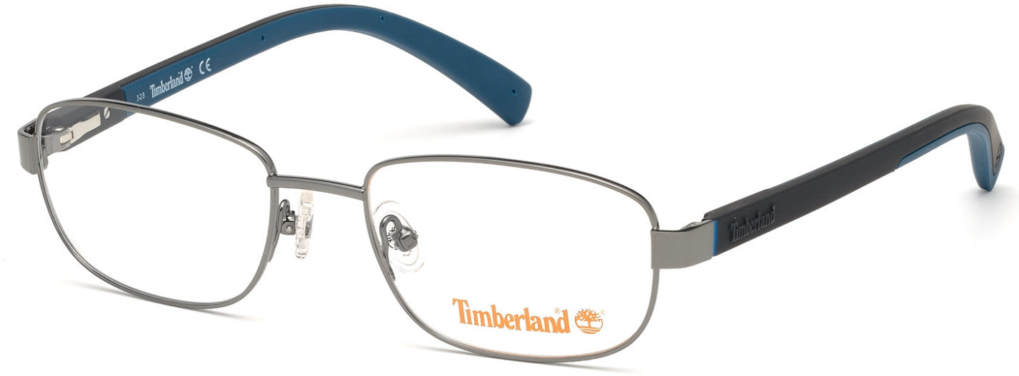Timberland TB1637 Rectangular Eyeglasses 008-008 - Shiny Gunmetal