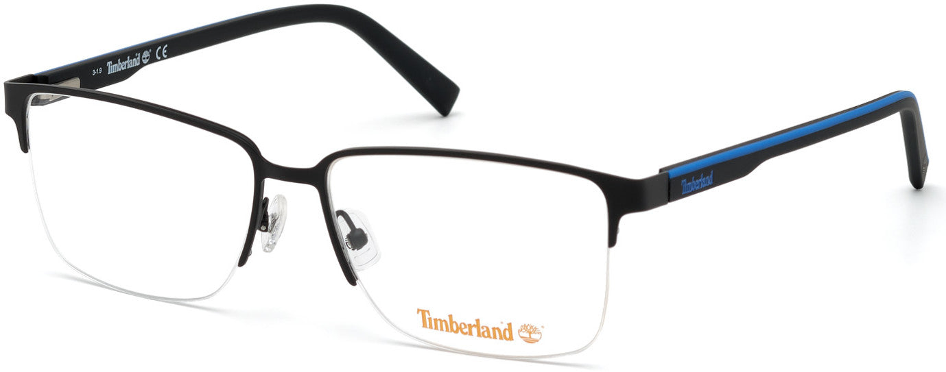 Timberland TB1653 Browline Eyeglasses 002-002 - Matte Black