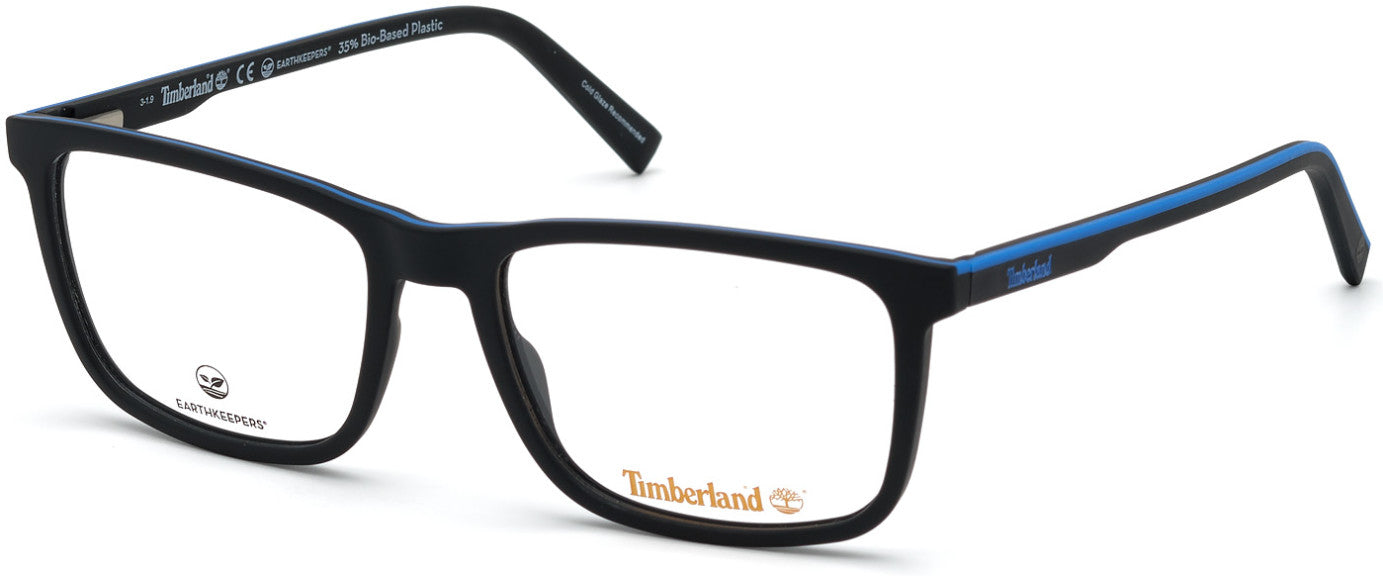 Timberland TB1654 Rectangular Eyeglasses 002-002 - Matte Black