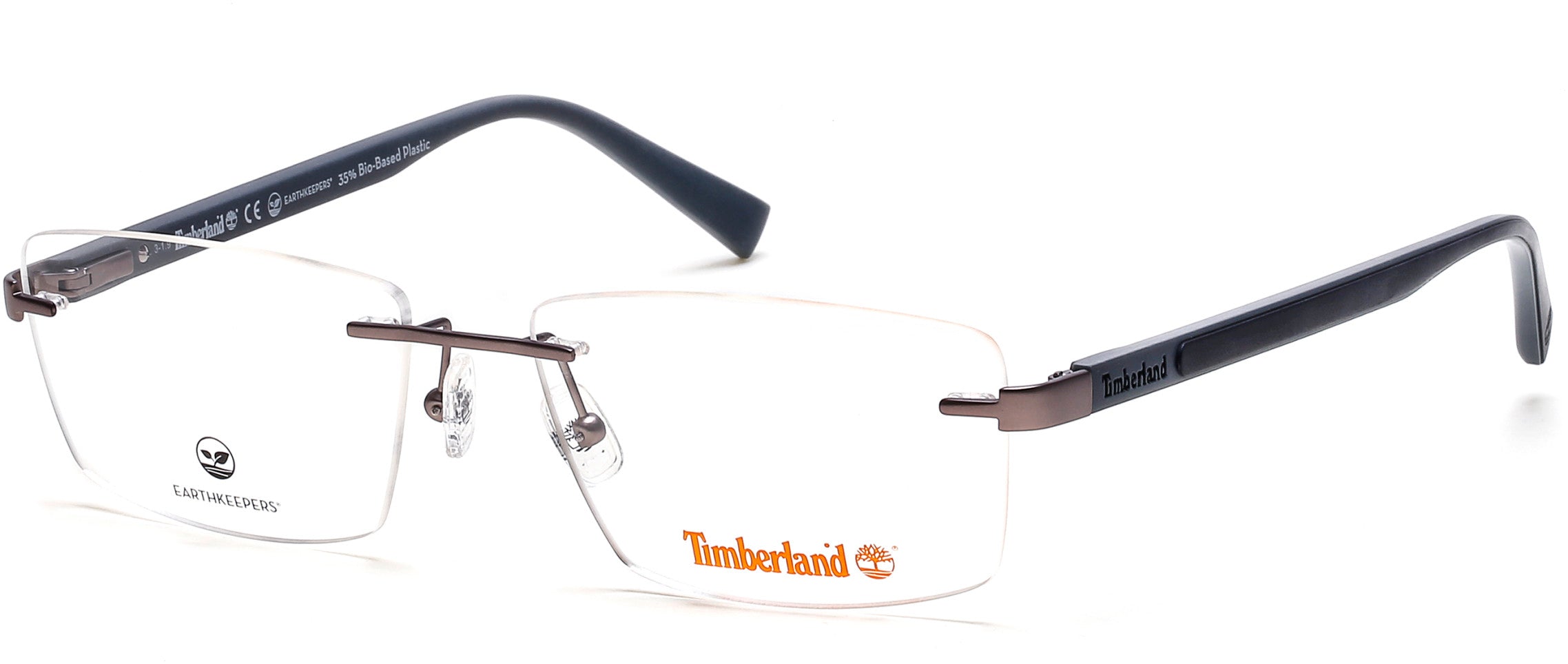 Timberland TB1657 Rectangular Eyeglasses 009-009 - Matte Gunmetal