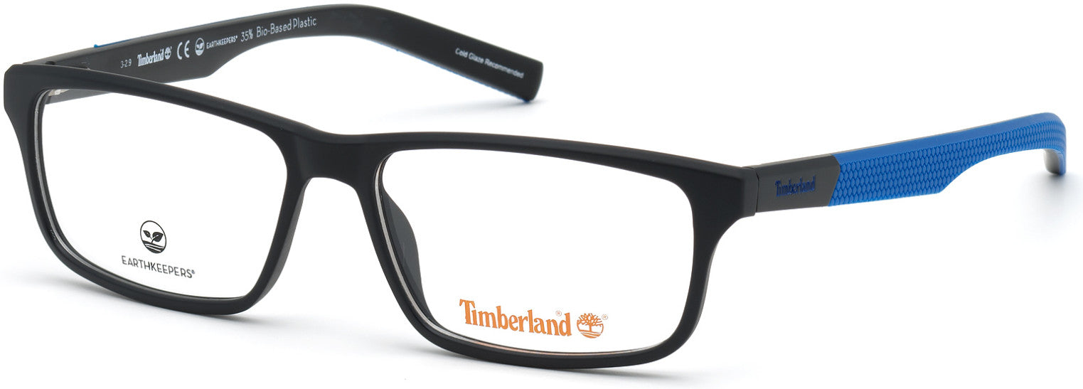 Timberland TB1666 Rectangular Eyeglasses 002-002 - Matte Black