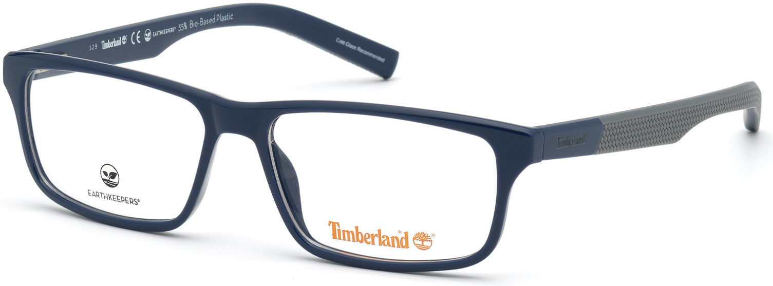 Timberland TB1666 Rectangular Eyeglasses 090-090 - Shiny Blue
