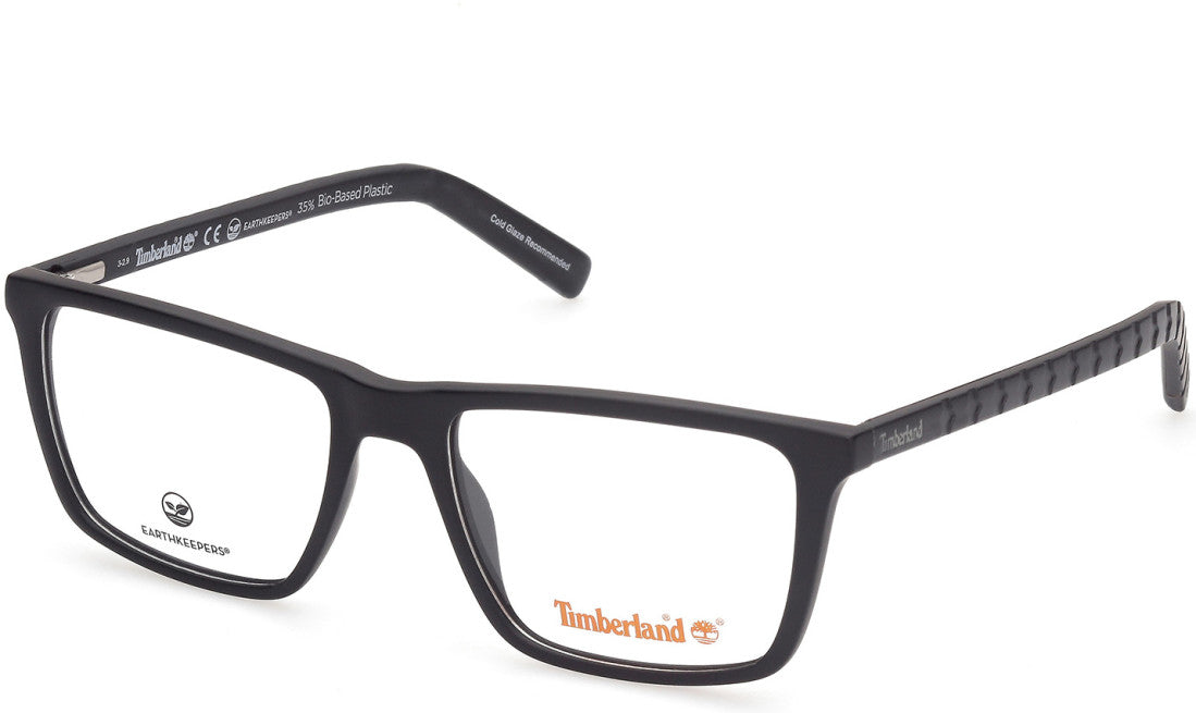 Timberland TB1680 Rectangular Eyeglasses 002-002 - Matte Black