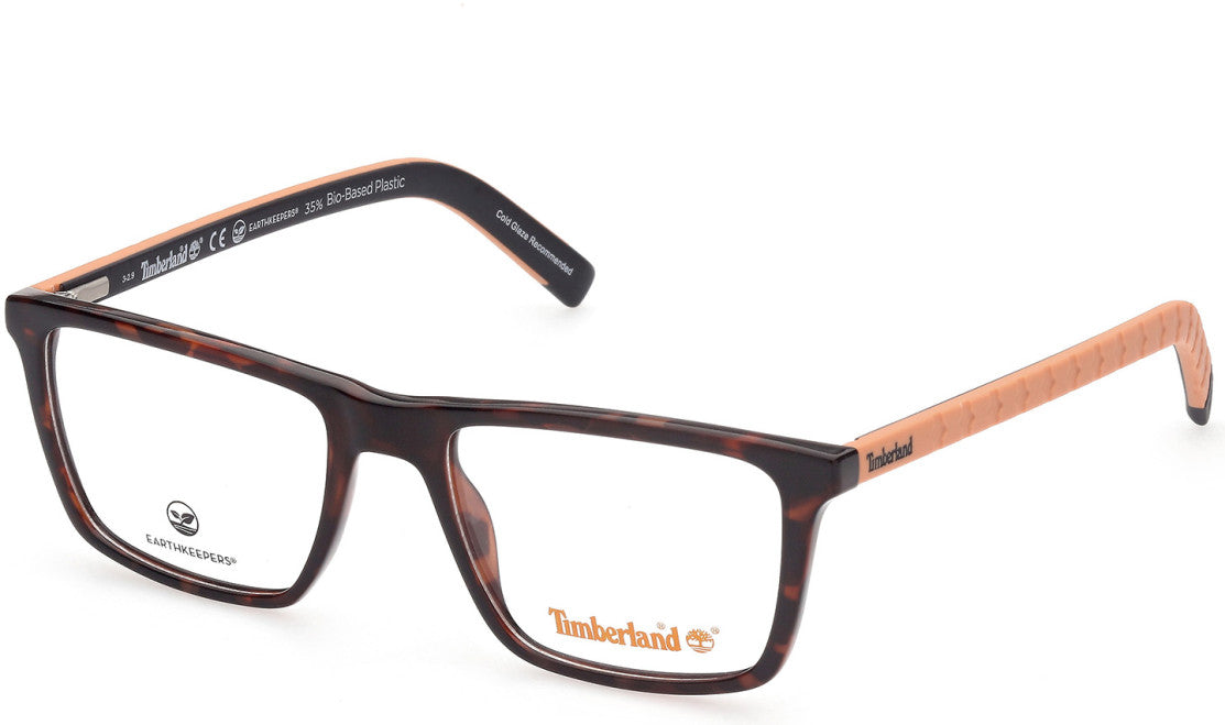 Timberland TB1680 Rectangular Eyeglasses 052-052 - Dark Havana
