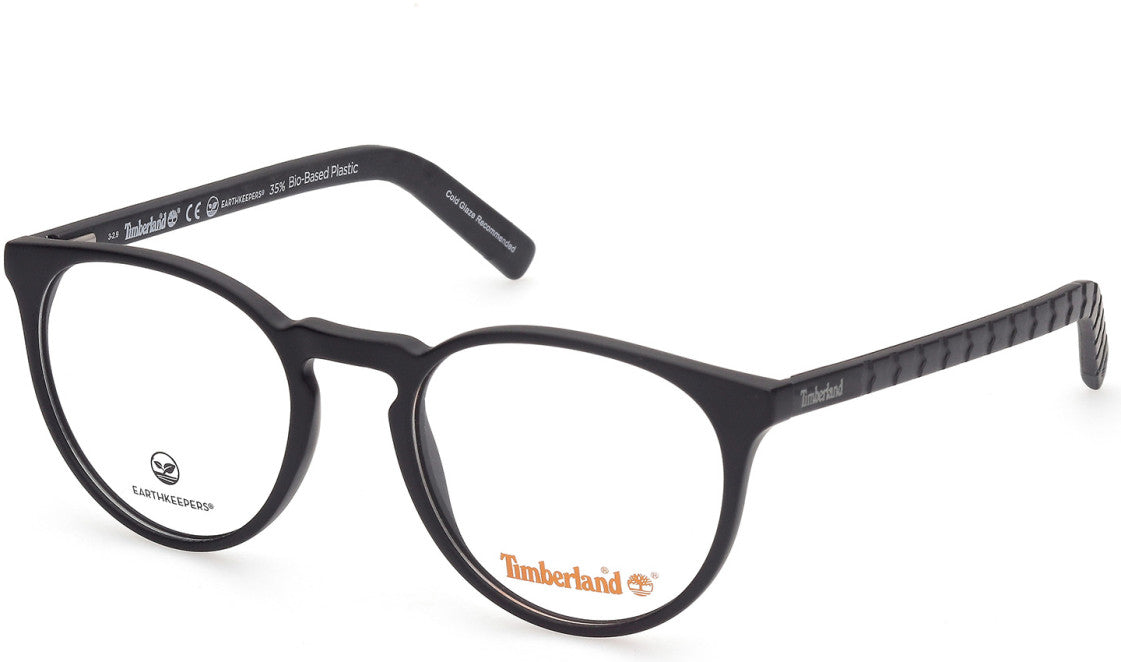 Timberland TB1681 Round Eyeglasses 002-002 - Matte Black