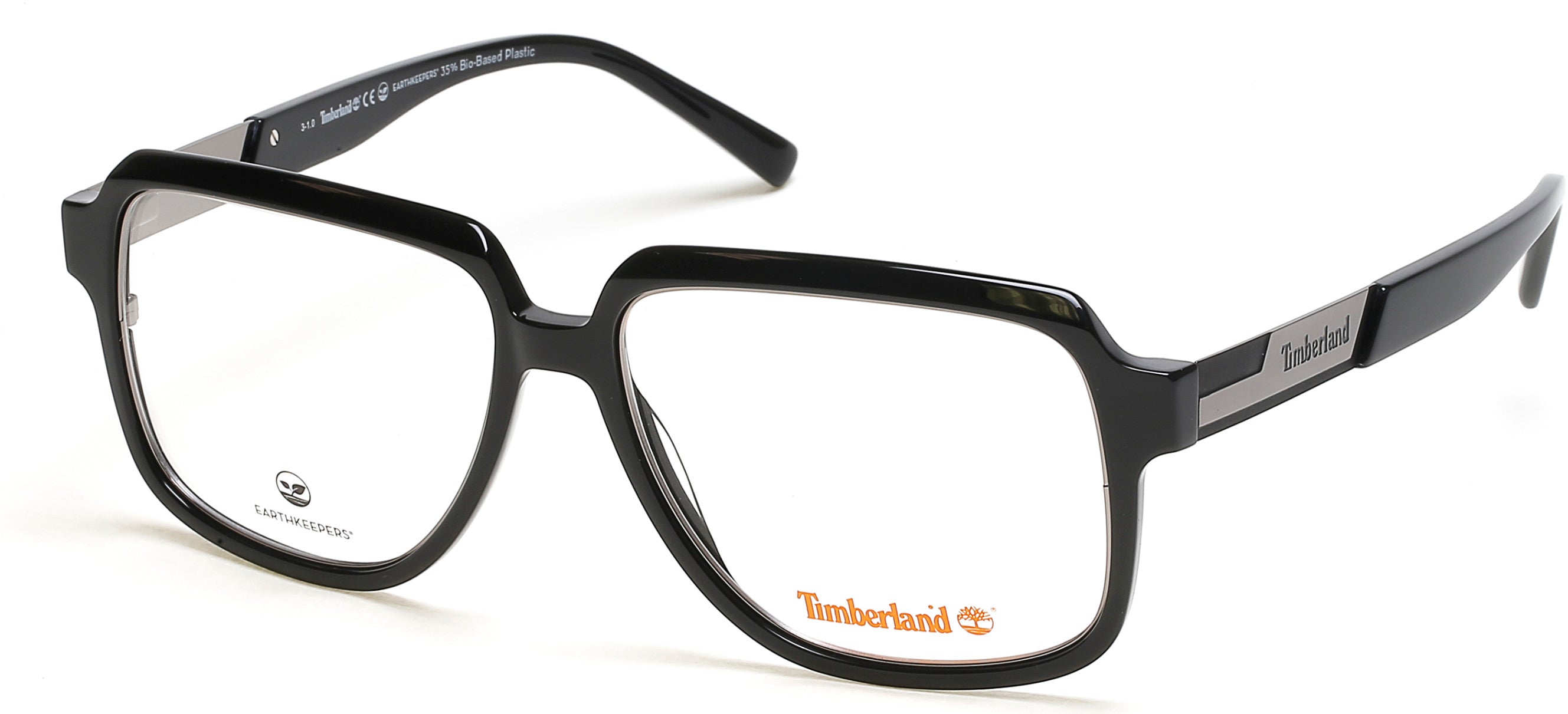Timberland TB1703 Square Eyeglasses 001-001 - Shiny Black