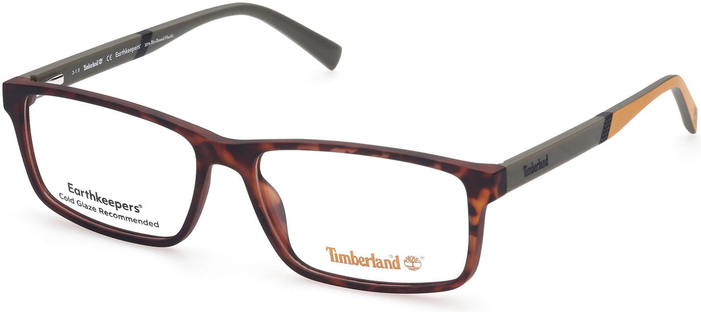 Timberland TB1705 Rectangular Eyeglasses 052-052 - Dark Havana