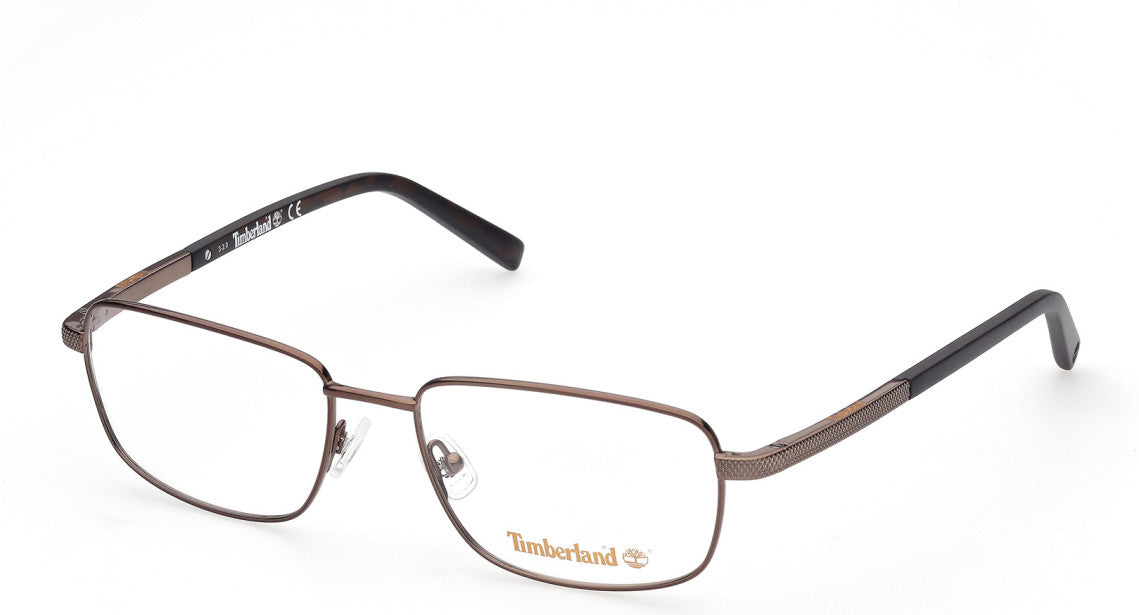 Timberland TB1726 Rectangular Eyeglasses 048-048 - Shiny Dark Brown