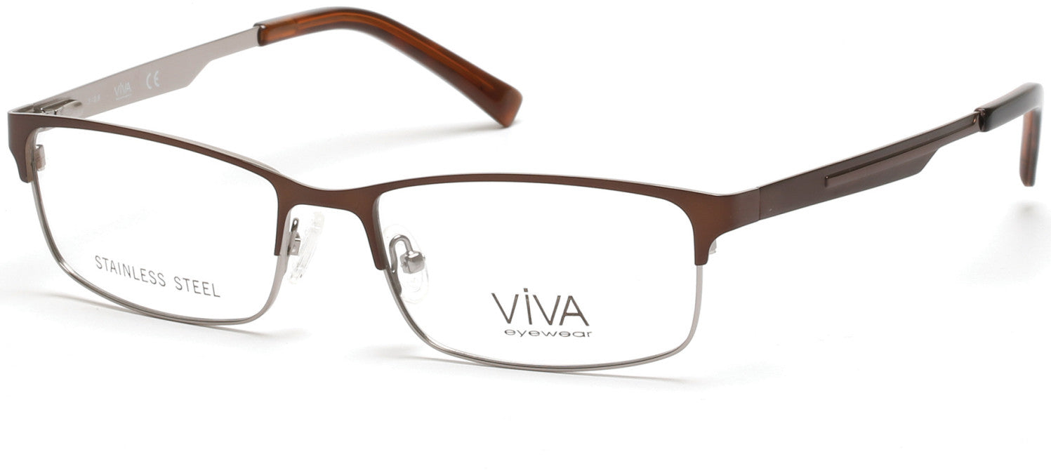 Viva VV4028 Eyeglasses 049-049 - Matte Dark Brown