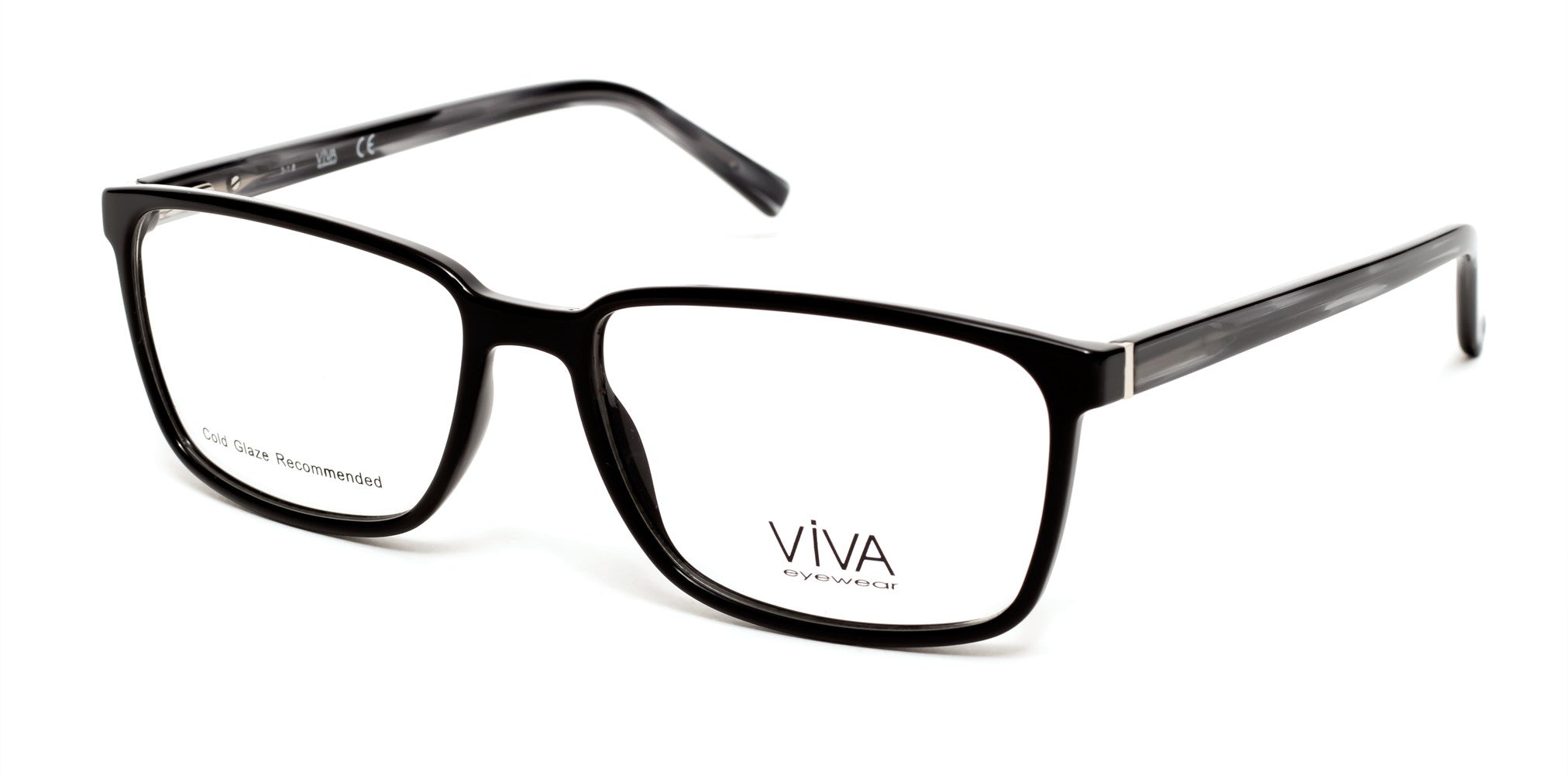 Viva VV4036 Geometric Eyeglasses 001-001 - Shiny Black