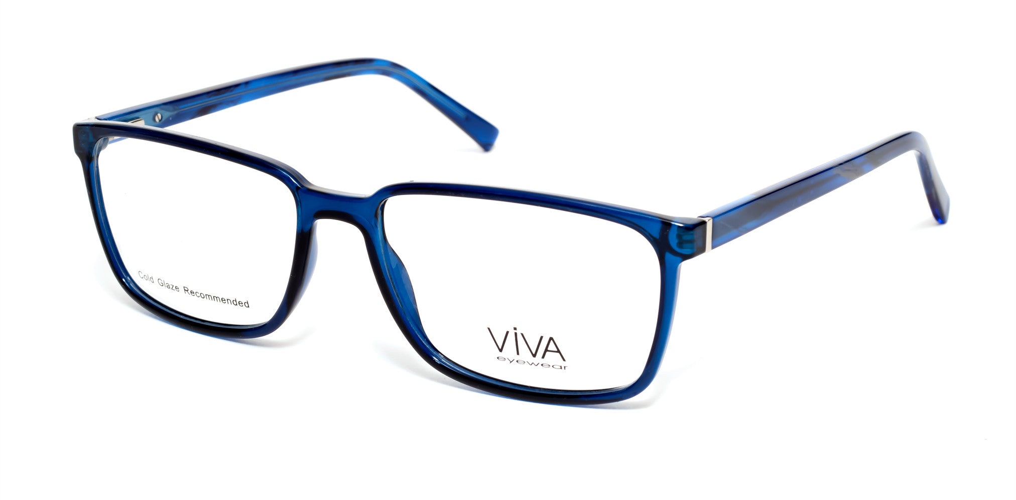 Viva VV4036 Geometric Eyeglasses 090-090 - Shiny Blue