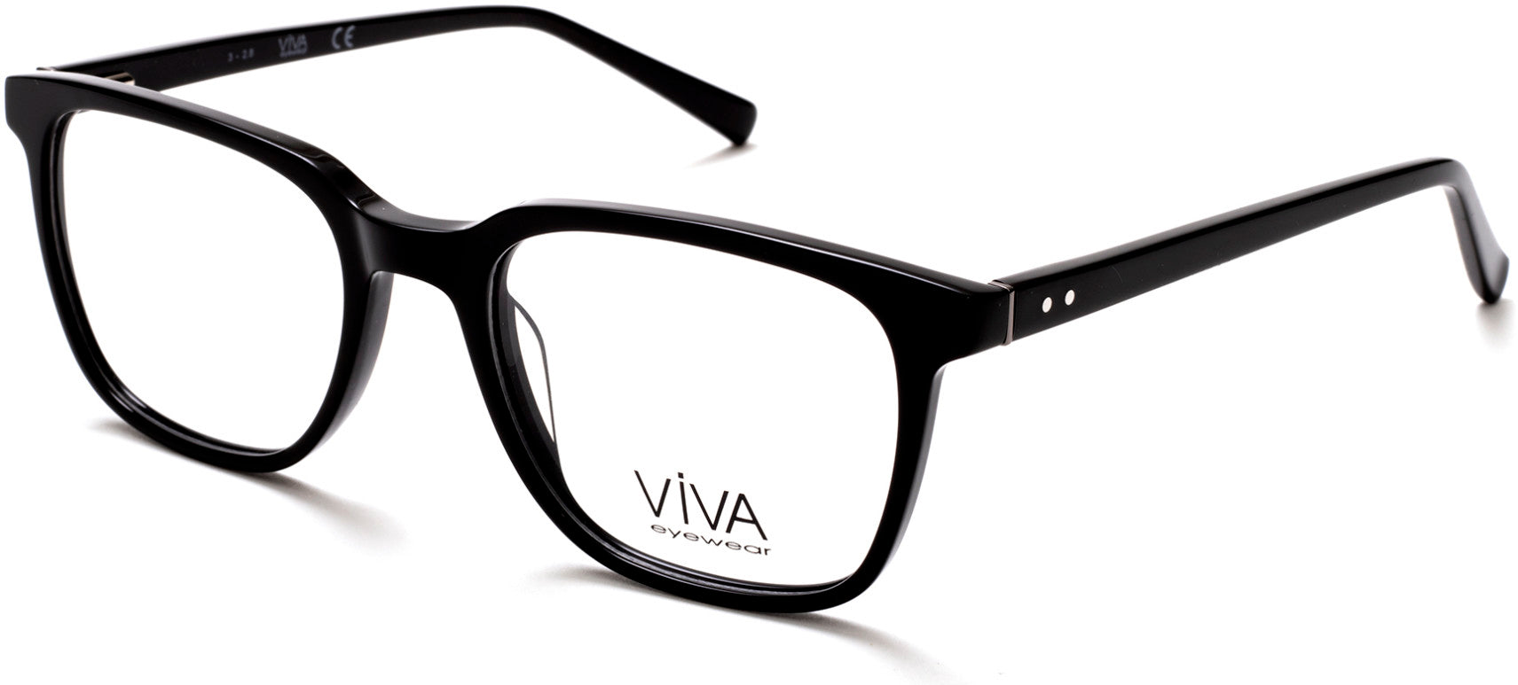 Viva VV4038 Geometric Eyeglasses 001-001 - Shiny Black