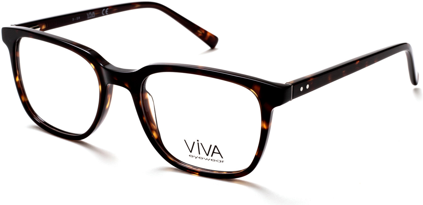 Viva VV4038 Geometric Eyeglasses 052-052 - Dark Havana