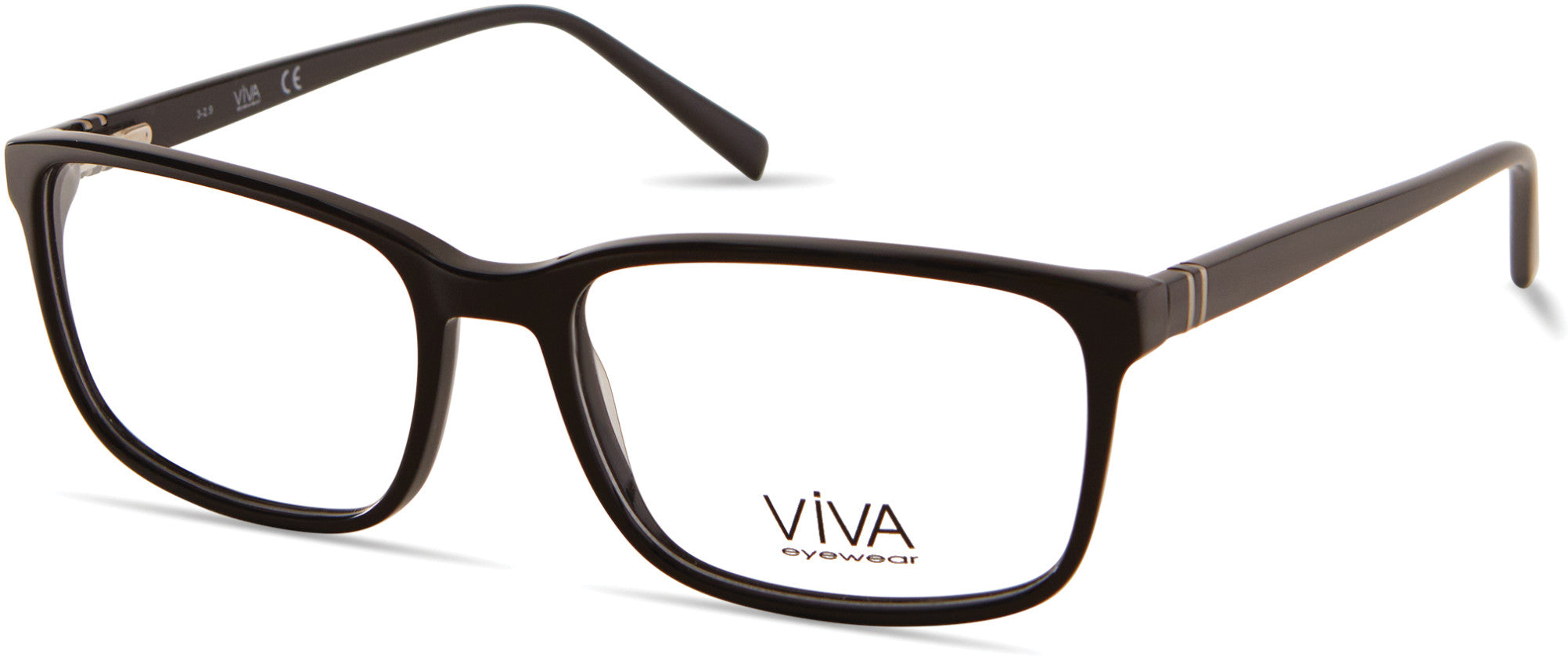 Viva VV4044 Rectangular Eyeglasses 001-001 - Shiny Black