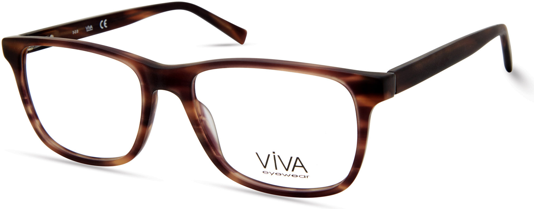 Viva VV4046 Rectangular Eyeglasses 050-050 - Dark Brown