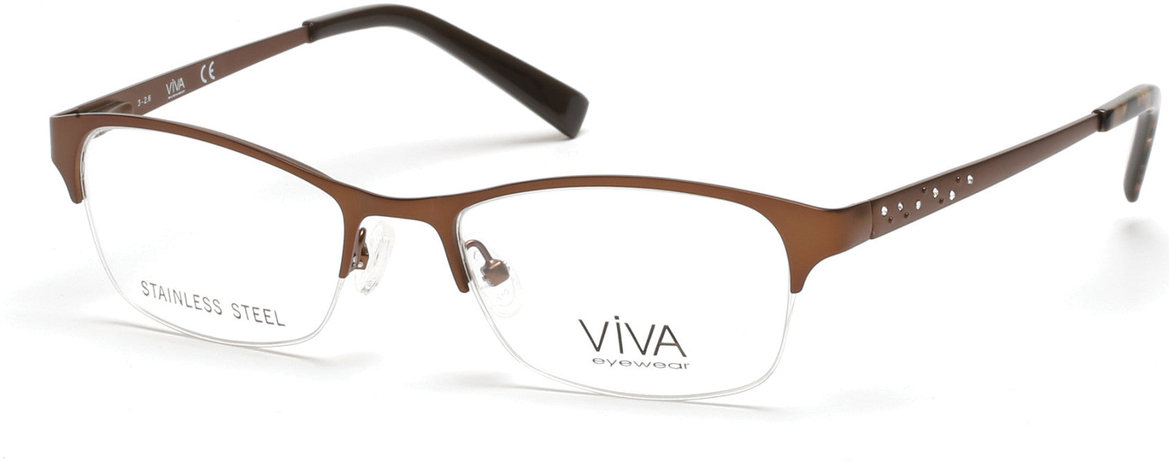 Viva VV4507 Eyeglasses 049-049 - Matte Dark Brown