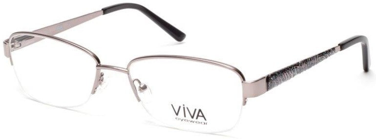 Viva VV4512 Oval Eyeglasses 008-008 - Shiny Gunmetal