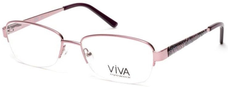 Viva VV4512 Oval Eyeglasses 072-072 - Shiny Pink