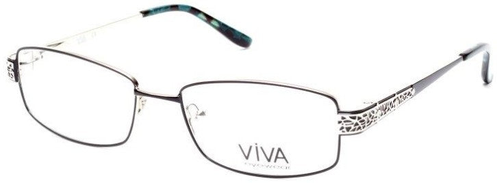 Viva VV4513 Geometric Eyeglasses 001-001 - Shiny Black
