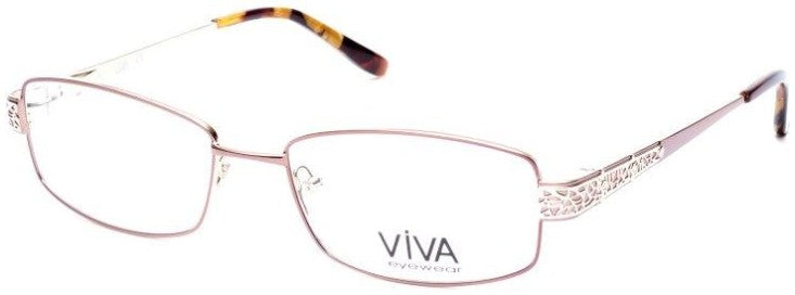 Viva VV4513 Geometric Eyeglasses 048-048 - Shiny Dark Brown