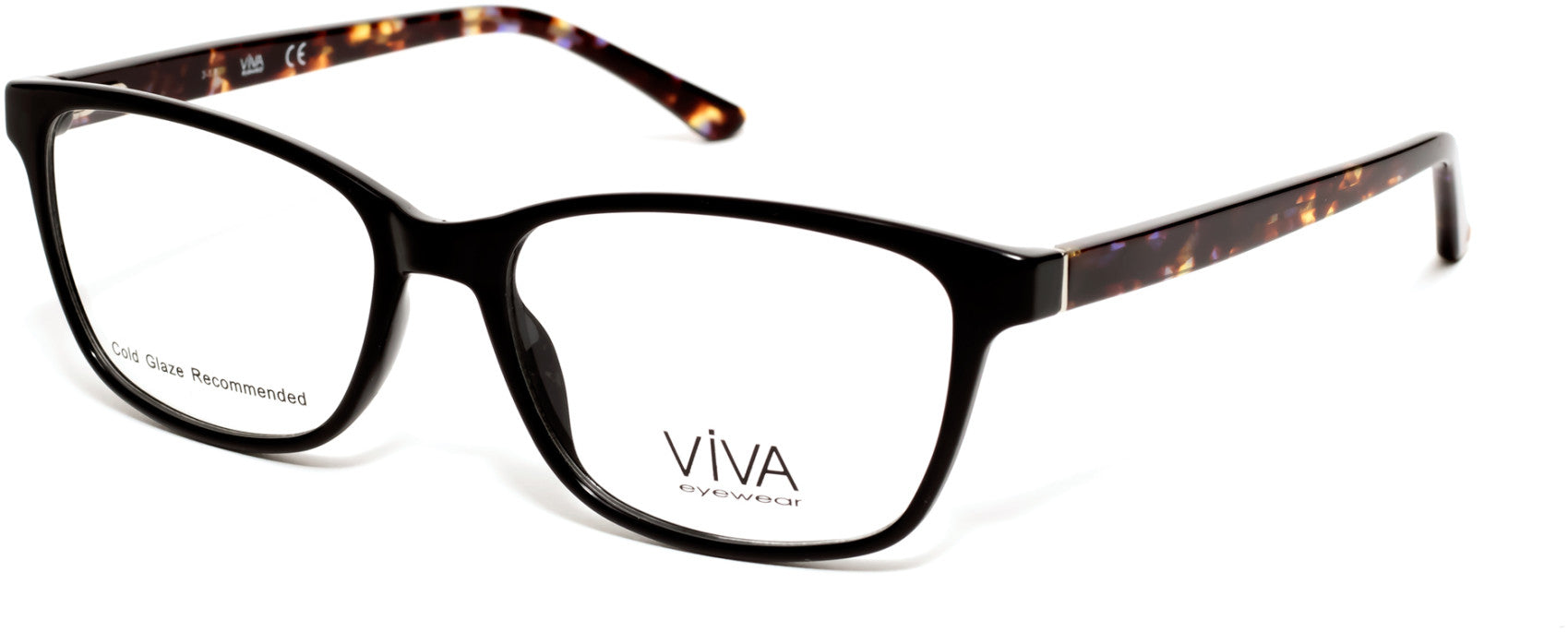 Viva VV4515 Geometric Eyeglasses 001-001 - Shiny Black