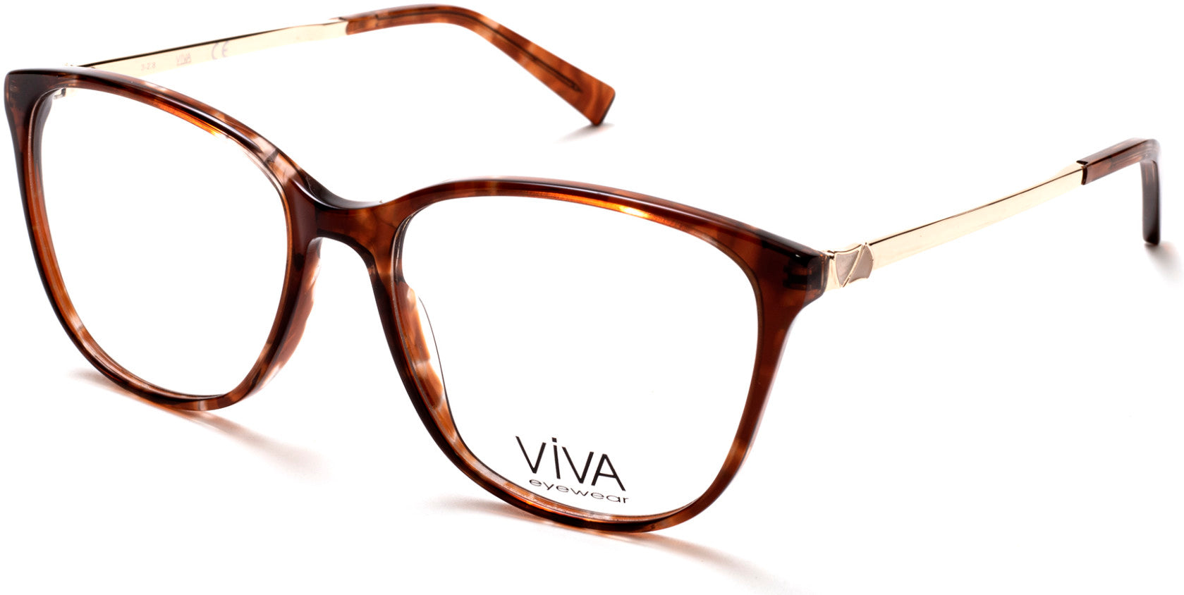 Viva VV4516 Geometric Eyeglasses 047-047 - Light Brown