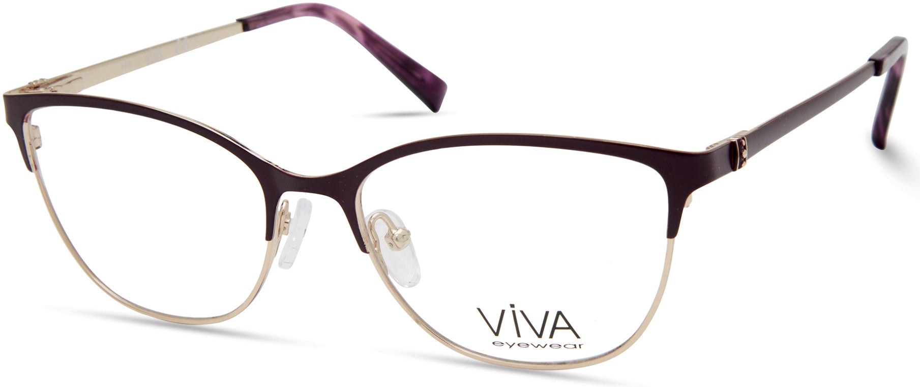 Viva VV4524 Square Eyeglasses 082-082 - Matte Violet