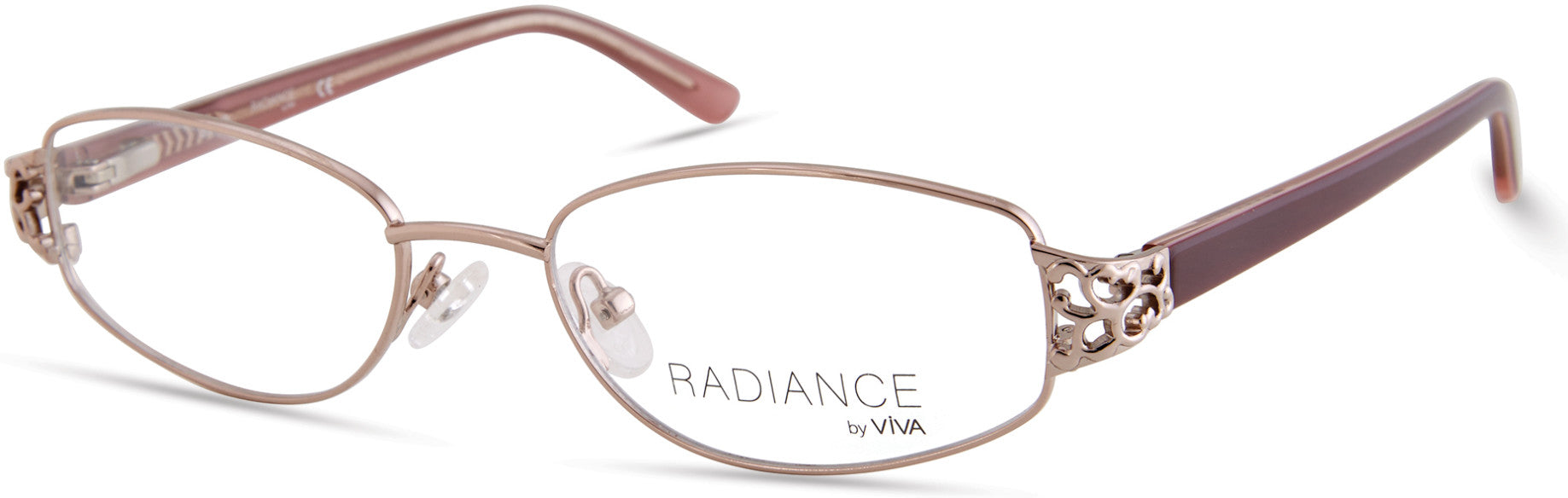 Viva VV8000 Oval Eyeglasses 072-072 - Shiny Pink