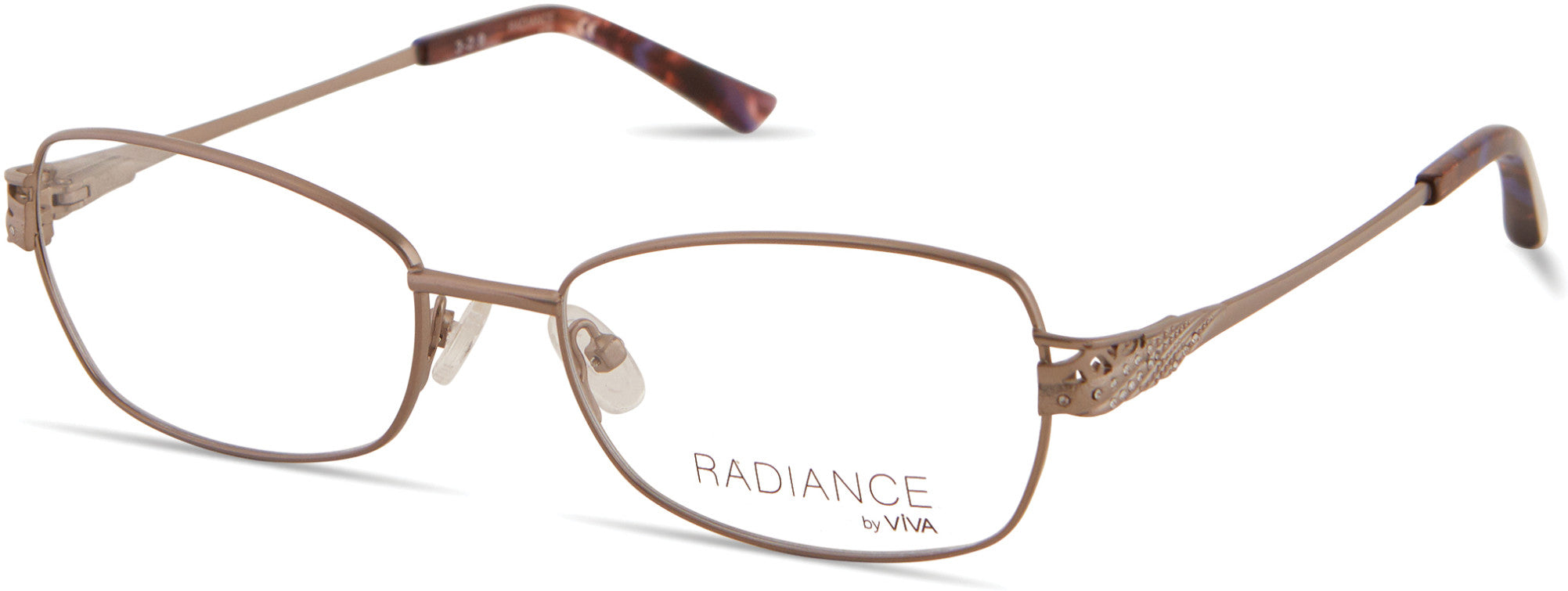 Viva VV8013 Rectangular Eyeglasses 010-010 - Shiny Light Nickeltin