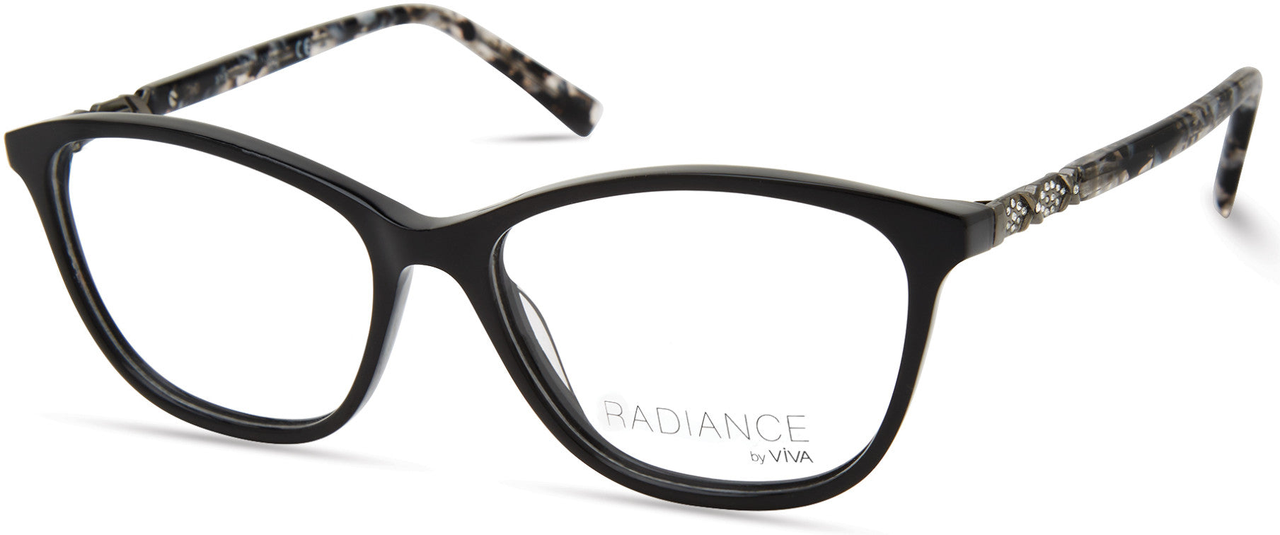 Viva VV8015 Square Eyeglasses 001-001 - Shiny Black