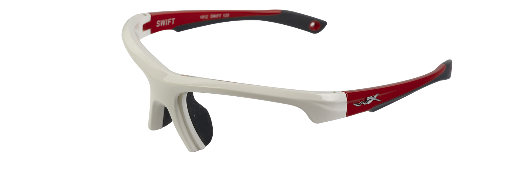 Wiley X YF SWIFT Semi Rimless Sunglasses  Gloss White 66-14-120