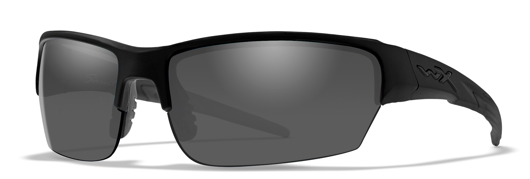 Wiley X WX SAINT Semi Rimless Sunglasses  Matte Black 68-16-114
