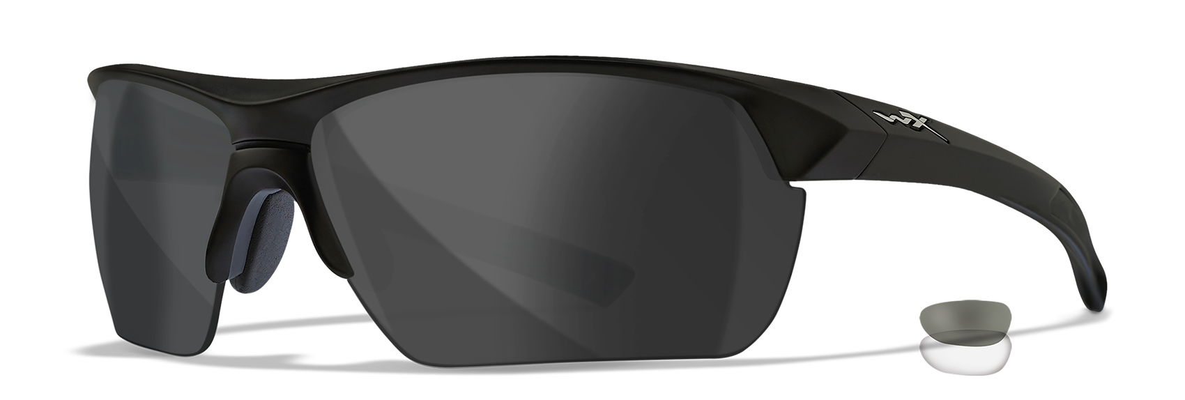 Wiley X GUARD ADVANCED Semi Rimless Sunglasses  Matte Black ----125