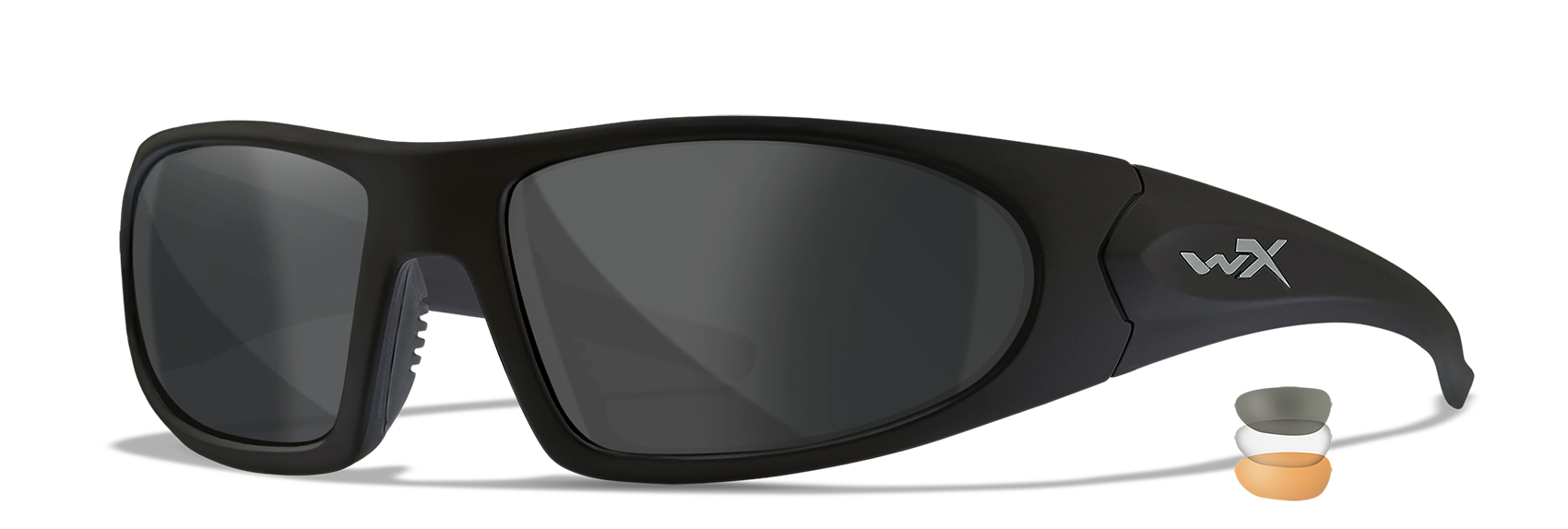Wiley X ROMER 3 Full Rim Sunglasses  Matte Black 63-19-128