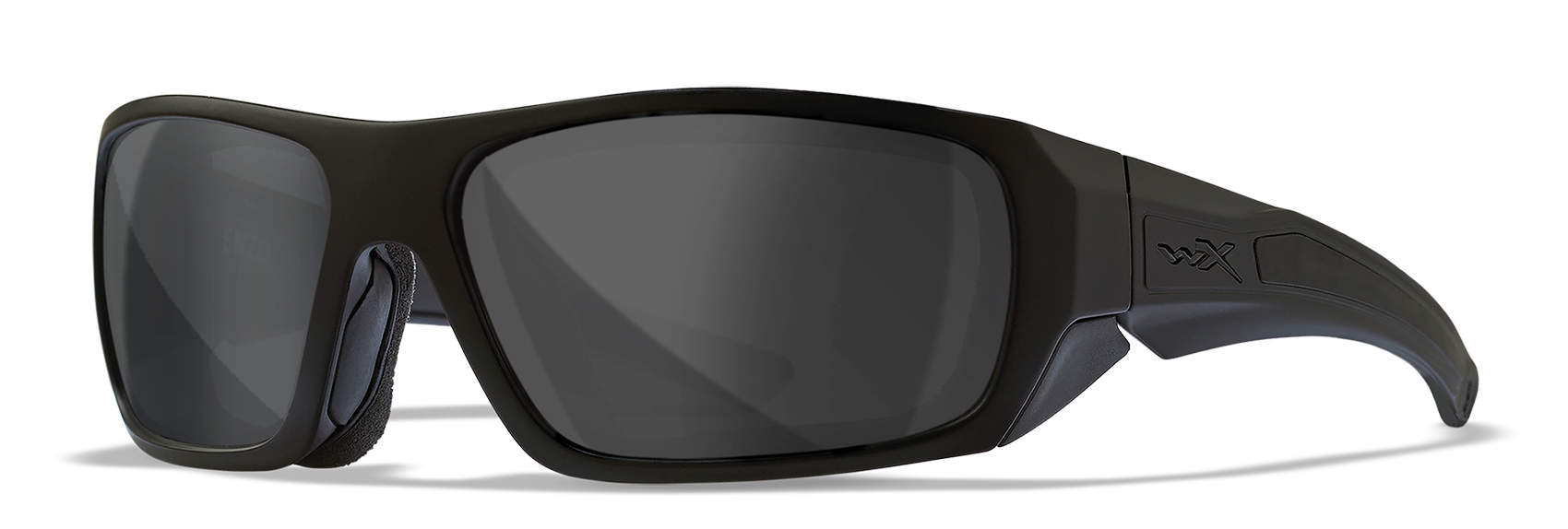 Wiley X WX ENZO Oval Sunglasses  Matte Black 64-15-125