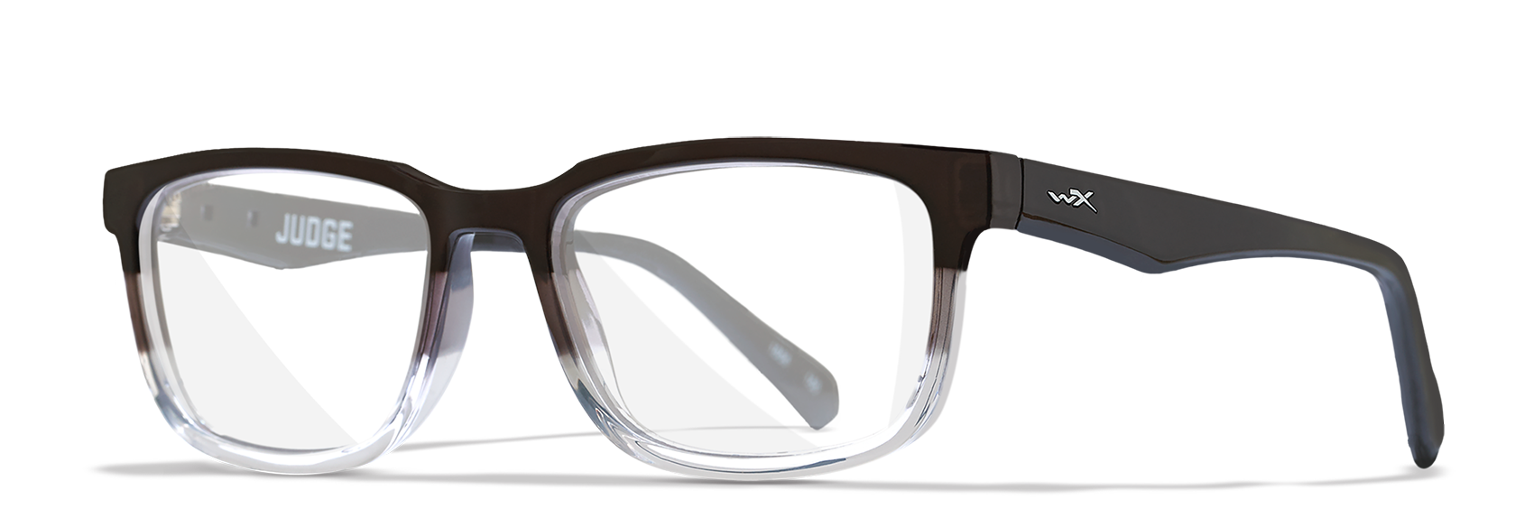 Wiley X WX JUDGE Full Rim Eyeglasses  Gloss Black / Clear Fade 55-18-150
