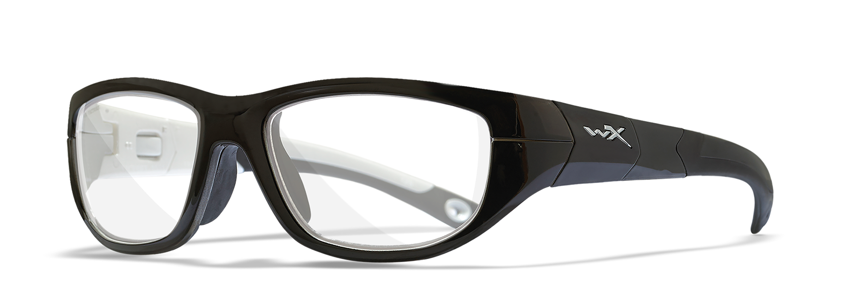 Wiley X YF VICTORY Full Rim Sunglasses  Gloss Black / Aluminum Pearl Frame 52-18-125